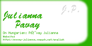 julianna pavay business card